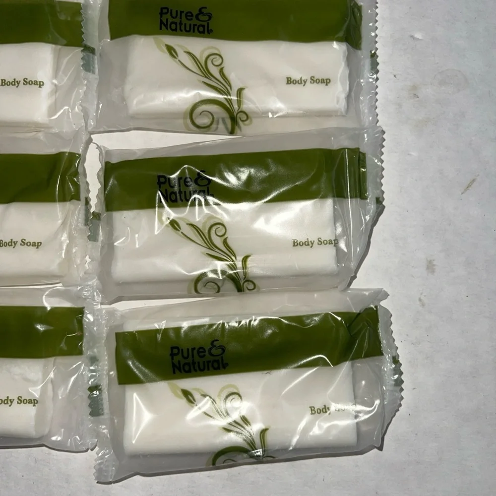 Pure and Natural Body Soap Mini Travel Size Individual Wrap 12 Pieces